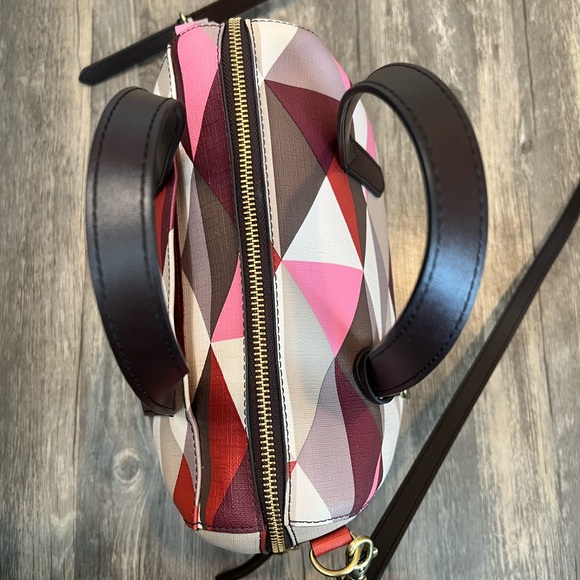 Fossil Geometric Crossbody Bag - Pink, Red, Brown - Picture 8 of 14